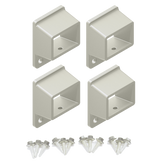 HOMESAFE Flat Top Pool Fencing Brackets - 38 x 25mm Fence Bracket - Standard - Surfmist